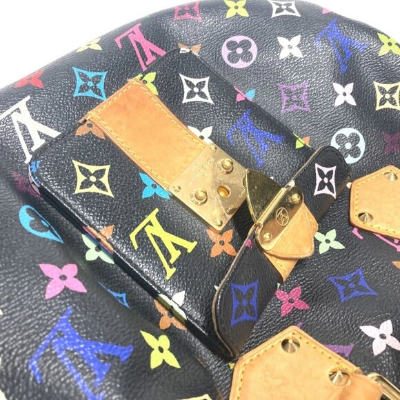 LOUIS VUITTON M92642 MonogramMulticolore Speedy30 Hand Bag Black - Picture 5 of 16